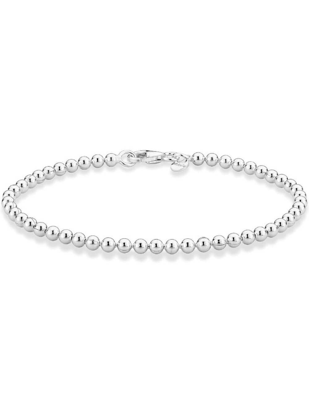 Handmade Italian 3mm Bead Ball Strand Chain Bracelet for Women - Elegant Jewelry